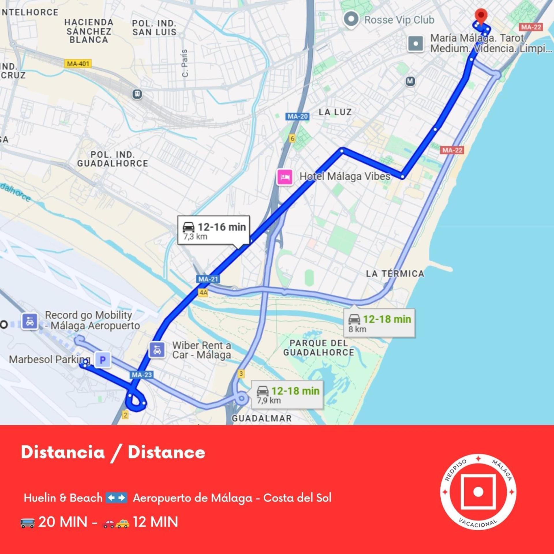 מאלגה Duplex Huelin II & Beach מראה חיצוני תמונה